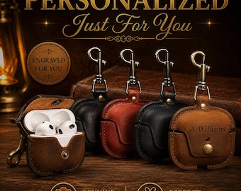 AirPods 3 Case aus Leder mit individueller Gravur Geschenk für Papa
