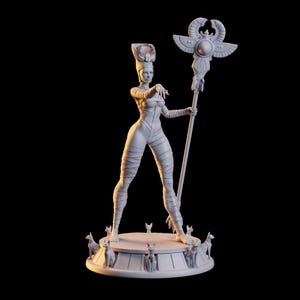thumbnail image 2 of 1/24 Scale Resin Figure Model Kit - 75mm Girl Undressing - Unassembled 3D Printed Miniature 2 of 5