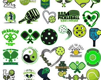 Pickleball SVG PNG Bundle: Sport Paddel & Ball Designs für Shirts, Cricut und Kunsthandwerk