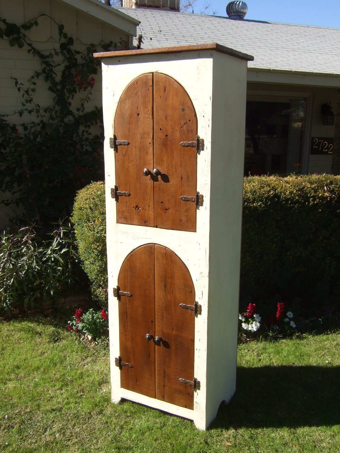 The Abbey Arches Cabinet - Handmade Tall Made With Reclaimed Wood By Arcadian Cottage