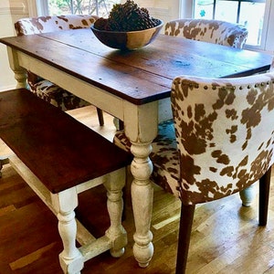 The Petite Farmhouse Table Handmade with Reclaimed Barn Wood with Optional Drawer image 9