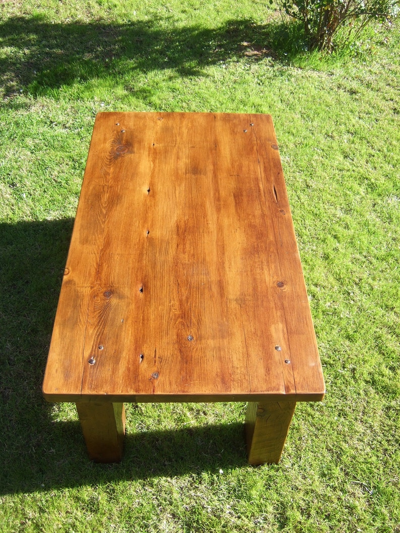 The Bartlett Barn Beam Coffee Table Handmade with Reclaimed Wood by Arcadian Cottage Bild 3