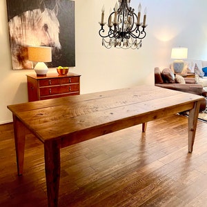 The Vaucluse French Harvest Farmhouse Table Handmade with Reclaimed Barn Wood image 2