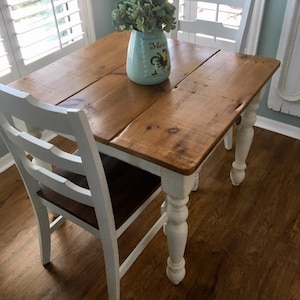 The Petite Farmhouse Table Handmade with Reclaimed Barn Wood with Optional Drawer image 10