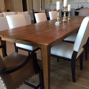 The Vaucluse French Harvest Farmhouse Table Handmade with Reclaimed Barn Wood image 3