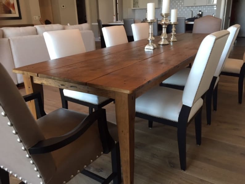 The Vaucluse French Harvest Farmhouse Table Handmade with Reclaimed Barn Wood imagem 3