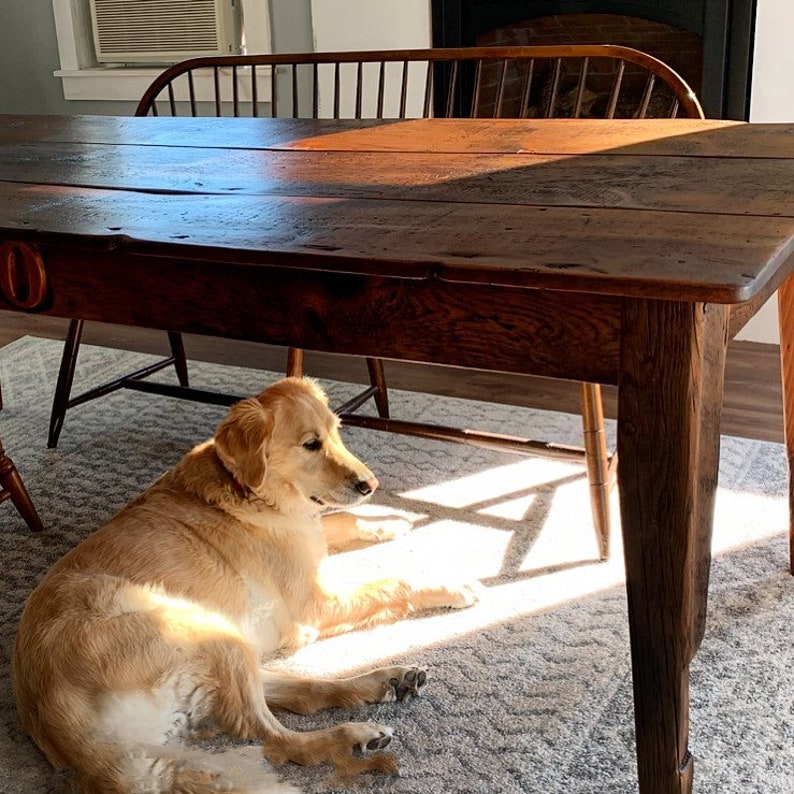 The Vaucluse French Harvest Farmhouse Table Handmade with Reclaimed Barn Wood imagem 5
