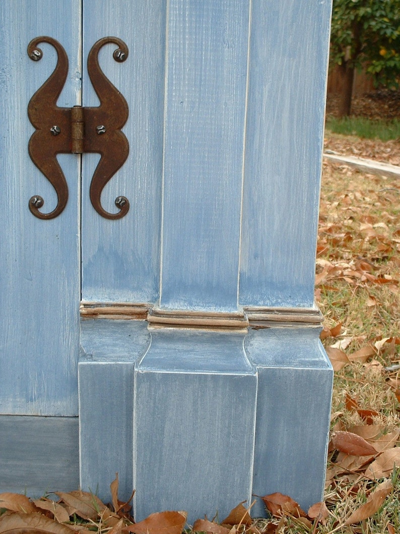 Large Wooden Handmade Painted Cabinet with Old World Charm by Arcadian Cottage The Canterbury Cabinet
