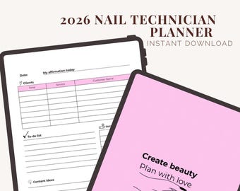 Nail Artists Planner 2026 | Manicurist Organizer