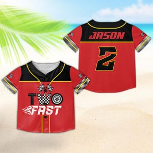 Personlig födelsedagströja för depåbesättning, anpassad racingtröja, racingfanpresent, matchande racingtröjor för familjen, basebolltröja för depåbesättning