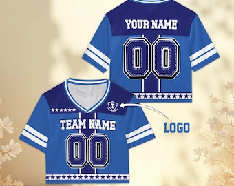 Kundenspezifisches Fußballtrikot-personalisiertes Teamname-Nummernlogo, Unisex-Sport-Shirt für Männer Frauen, Spieltagbekleidung, benutzerdefinierte Spirit Wear