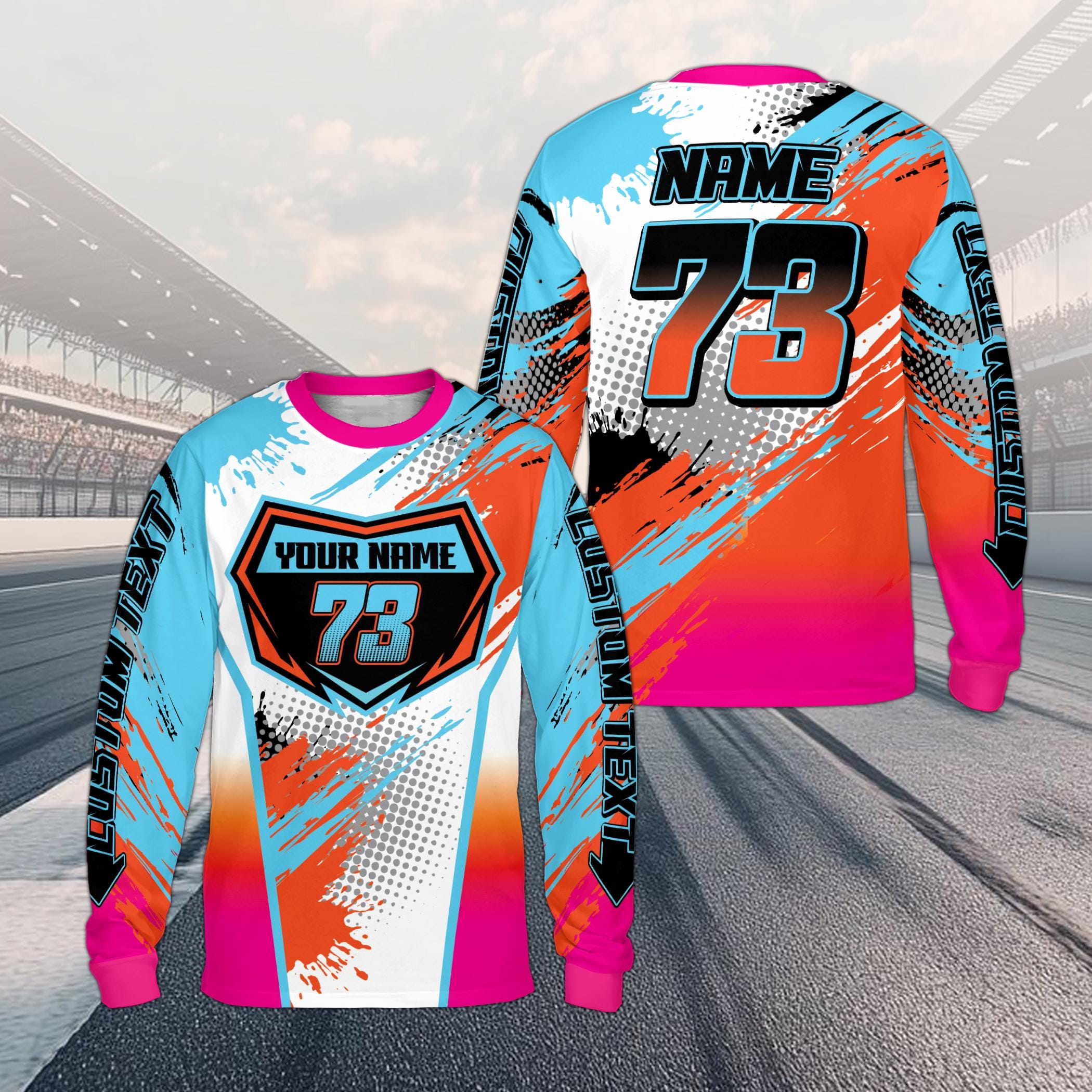 Custom Motocross Long Sleeves Jersey, Personalized Dirt Bike Shirt
