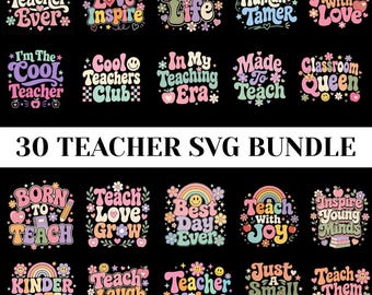 Diseño SVG PNG de Teacher Life / Diseño de camiseta retro con estilo / Sublimación de regreso a clases / Descarga digital