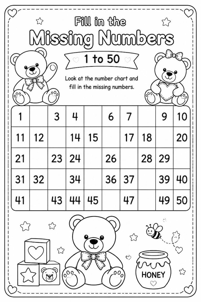 25 Kids Math Worksheets Printable | Preschool & Kindergarten Activities ...