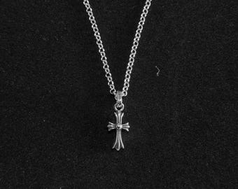 925 Kreuz Halskette Zierlich Gothic Style Silber Vintage Schmuck Unisex Punk Geschenk