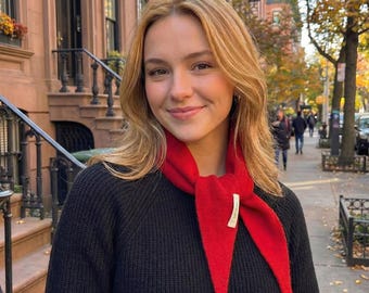 100%Wool Triangle Scarf | Knit Winter Bandana | Boho Shawl Wrap