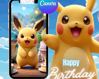 Pokemon Birthday Video Invitation Editable Pokemon Invitation Pokemon Birthday Invitation Printable Birthday Party Invitations