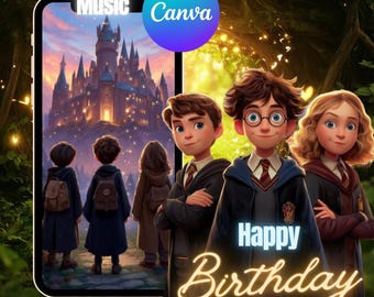 Magical Wizard Birthday Video Invitation Wizards Witches Birthday Invitation Wizardry Birthday Party Invitation Magical Birthday Invitation
