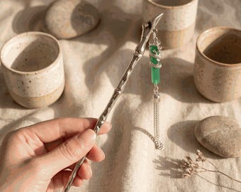 Chinesischen Stil Haar Stick Perle Quaste Haarnadel, Floral Jade Haar Stick, elegantes Braut Haar Accessoire Geschenk für Sie