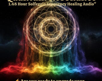 Audio de 1,48 horas de Resonancia Cuántica, Viaje de Chakras/Sanación por Frecuencias de Solfeo (528 Hz, 432 Hz, 396 Hz)/Meditación para el Despertar Espiritual y la Conexión con la Tierra (MP3)