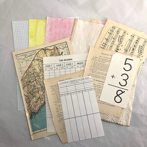 Vintage Papers and Dyed Papers Pack for Journals, Journal Making Supplies