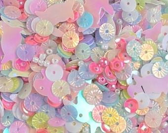 Spring Hop Sequin Mix, Bunny Pastel Sequins, Shaker Mix