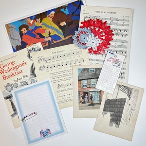 États-Unis, 4 juillet, Amérique, kit de journal indésirable patriotique, papiers vintage et éphémères pour journaux, fournitures de fabrication de journaux, garnitures, notions