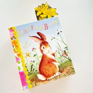 Diário de Junk da Primavera Home For a Bunny, Diário Vintage Retro para Manter Memórias, Scrapbooking, Pequeno Livro Dourado, Diário de Artesanato, Diário de Arte