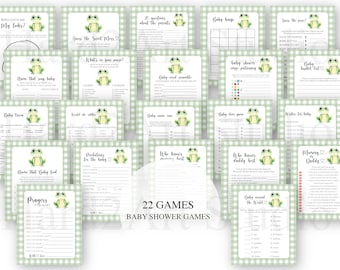 Little Frog Baby Shower Games (Instant Download)