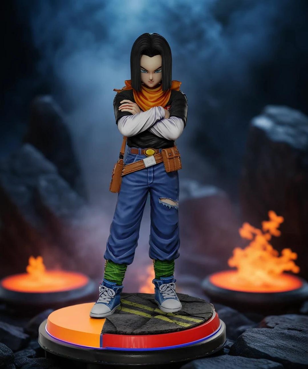 Infinite Energy Cyborg Ranger Statue | Calm Android Fighter Pose ...