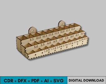 Laser Cut Organizer SVG DXF Cdr Ai Pdf Files  for Kitchen and Desk Storage CNC Wood Acrylic Designs