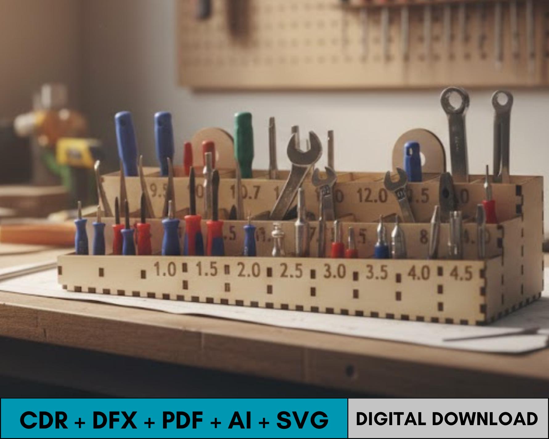 Laser Cut Organizer SVG DXF Cdr Ai Pdf Files for Kitchen and Desk ...