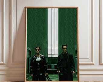 Póster de la película Matrix, impresión de la película, arte mural de Keanu Reeves, descarga digital