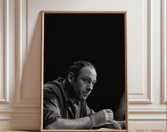 Sopranos TV Series Poster, James Gandolfini Film Print, Bedroom Wall Decor
