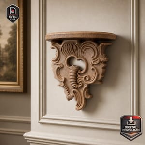 Premium Architectural Corbel Wall Hanging Ornament Digital Download STL File