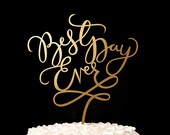Wedding Cake Topper - Best Day Ever - Collezione gioiosa