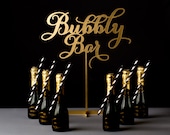 Wedding Cocktail or Champagne Table Sign - Bubbly Bar