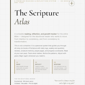 Bible Reading Tracker Journal, Scripture Study Planner, Christian Devotional Printable, 66 Books