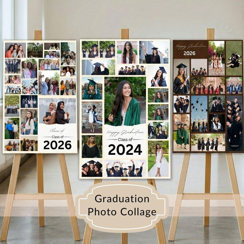 Graduation Photo Collage Template, Class of 2026 Poster (digital ...