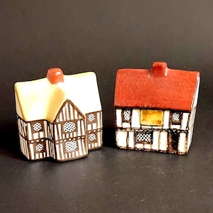 Vintage Mudlen End English cottages by James Hart Pottery