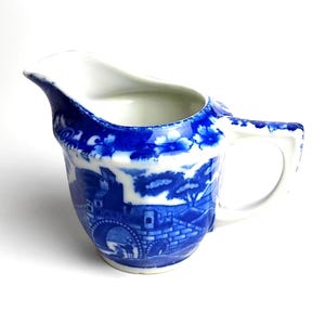 Vintage Copeland Spode Tower flow blue cream jug/ pitcher