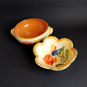Vintage Grain De Sel - French Provencal Handpainted Studio Pottery bowls