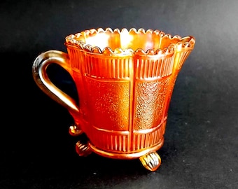 Vintage Art Deco Sowerby 'Lea' Marigold Carnival Depression Glass Jug