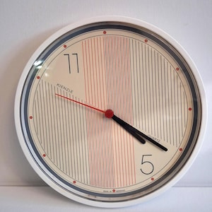 Vintage Kienzle 1980s Postmoden Wall Clock, Made in Germany, Retro- Futuristic Design, Minimalist