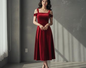 red two piece off the shoulder prom dress Two Piece Prom Gown,Off the Shoulder Prom Dress,Satin Prom Dress with Pockets PD00094, US6 / Black