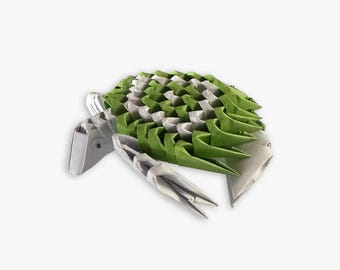 3D Origami Paper Turtle – Handmade Craft Sculpture, Modular Decoration Available in Various Colors