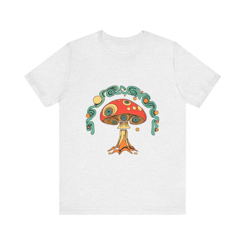 Psychedelisches 70er-Jahre-Retro-T-Shirt mit wirbelnden Pilzaugen, psychedelisches 70er-Jahre-T-Shirt, cooles Hippie-Geschenk Bild 2