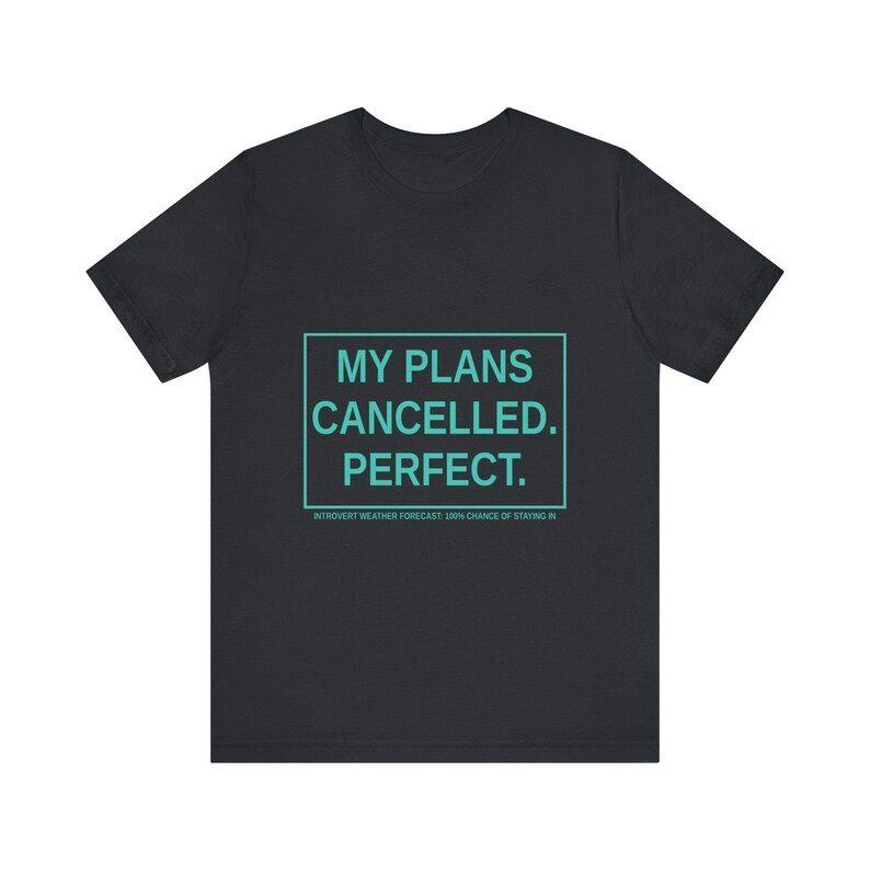 Rolig introvert t-shirt: Mina planer inställda, antisocial humor t-shirt bild 9