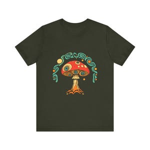 Psychedelisches 70er-Jahre-Retro-T-Shirt mit wirbelnden Pilzaugen, psychedelisches 70er-Jahre-T-Shirt, cooles Hippie-Geschenk Bild 8