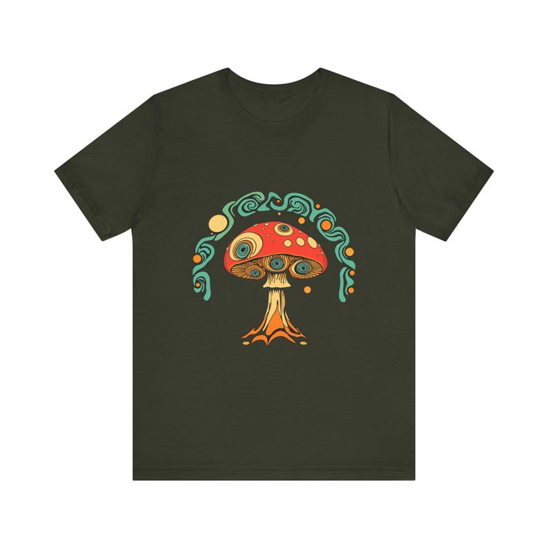 Psychedelisches 70er-Jahre-Retro-T-Shirt mit wirbelnden Pilzaugen, psychedelisches 70er-Jahre-T-Shirt, cooles Hippie-Geschenk Bild 8